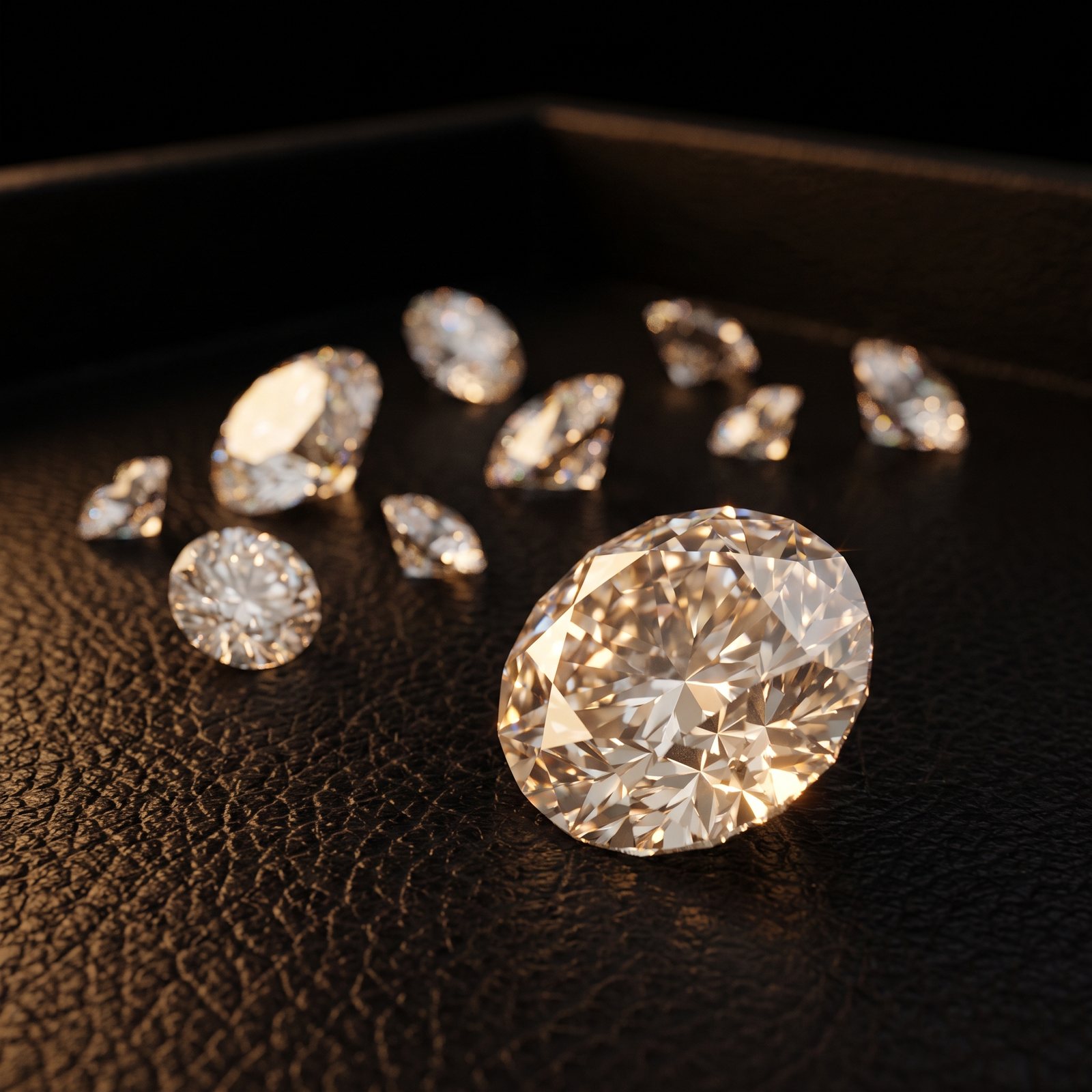 Loose certified diamonds
